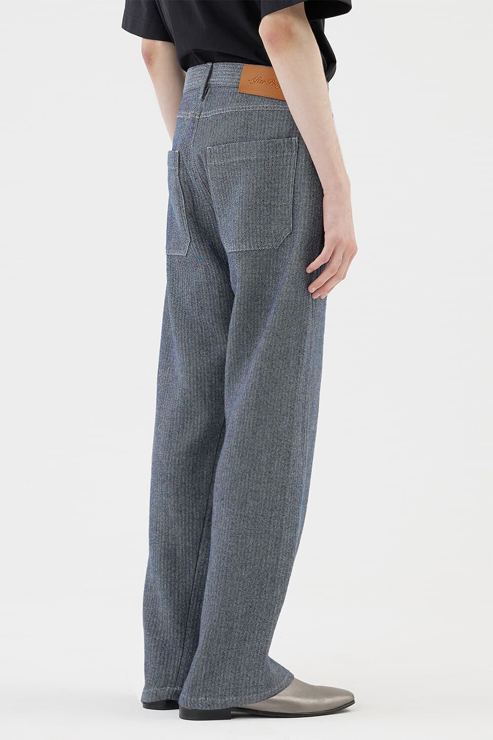 애프터프레이 스트레이크 오블리크 니팅 진 L 상품이미지2