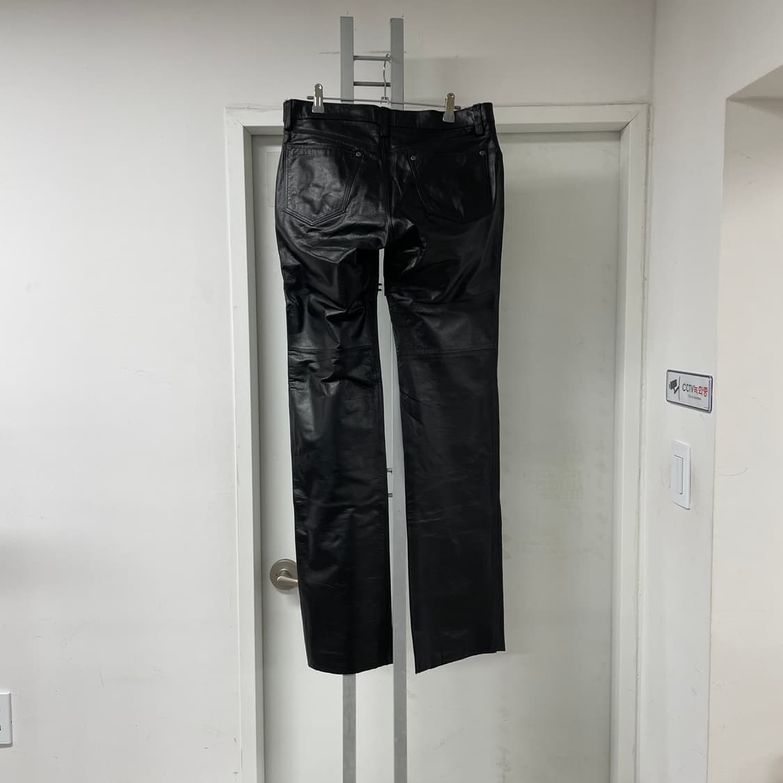 빈티지 블랙 레더 팬츠(소가죽) 34 상품이미지4