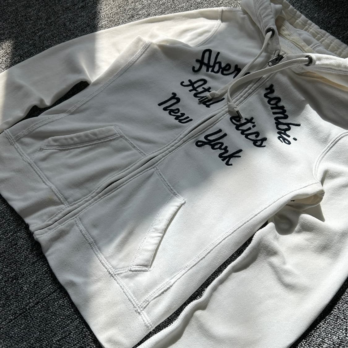 아베크롬비 y2k 아이보리 딱붙핏 후드집업  상품이미지2