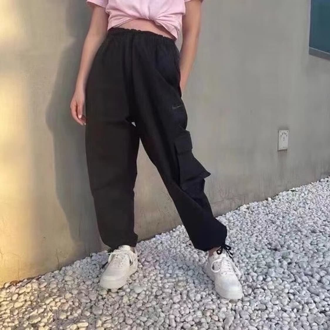 나이키 카고 팬츠 캐주얼 블랙 우먼스 CZ9331-010 상품이미지4