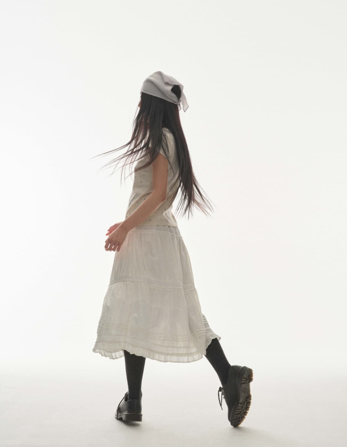 코이세이오 셔링 미디 스커트 상품이미지2