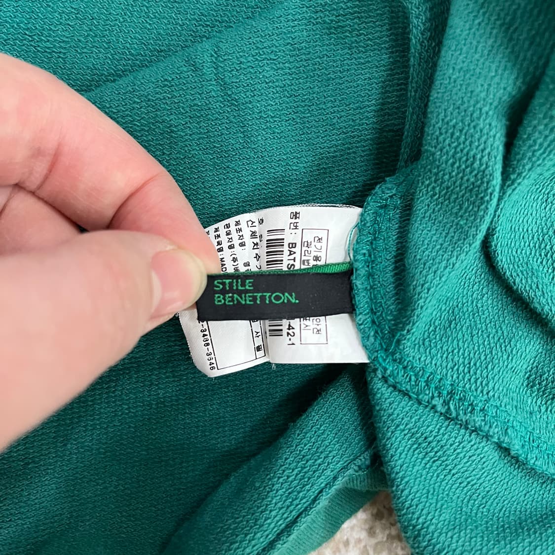 42 베네통 여성 프릴소매 반팔 티셔츠 0225M2 상품이미지3