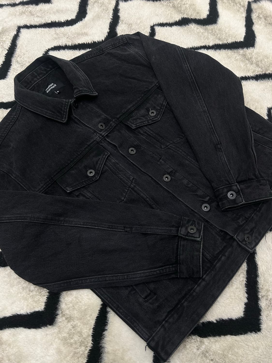 [M]무신사스탠다드 데님 트러커 자켓/워시드블랙 상품이미지1