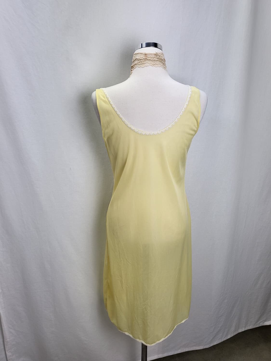 빈티지 파스텔 옐로우 로즈 슬립 원피스 상품이미지2