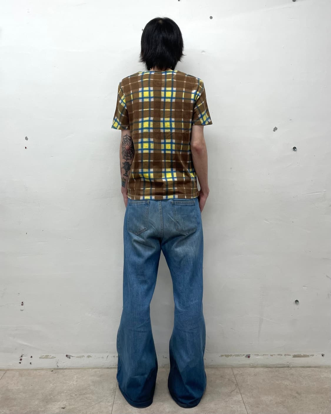 Brown and Yellow Checkered T-shirt  상품이미지5
