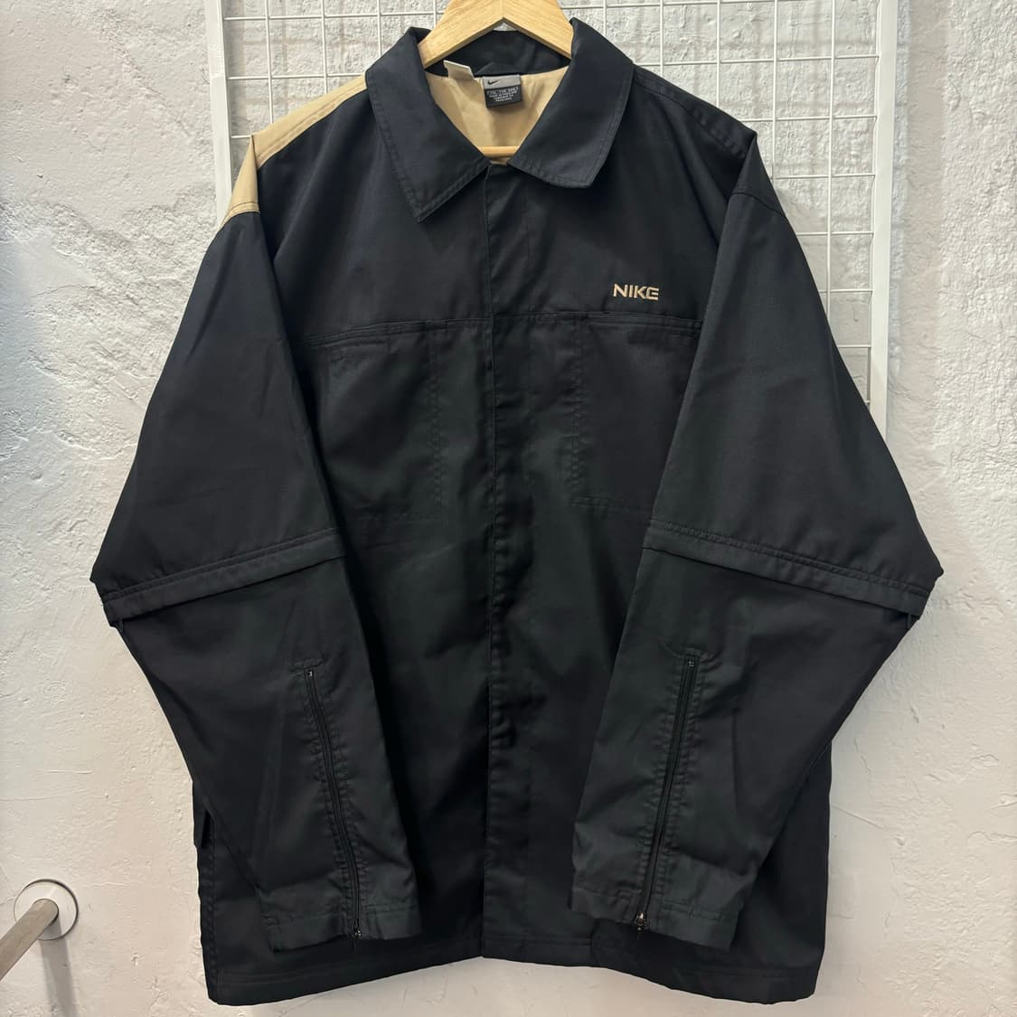 00s 나이키 올드스쿨 컨버터블 블랙 투웨이 자켓 2XL 상품이미지1