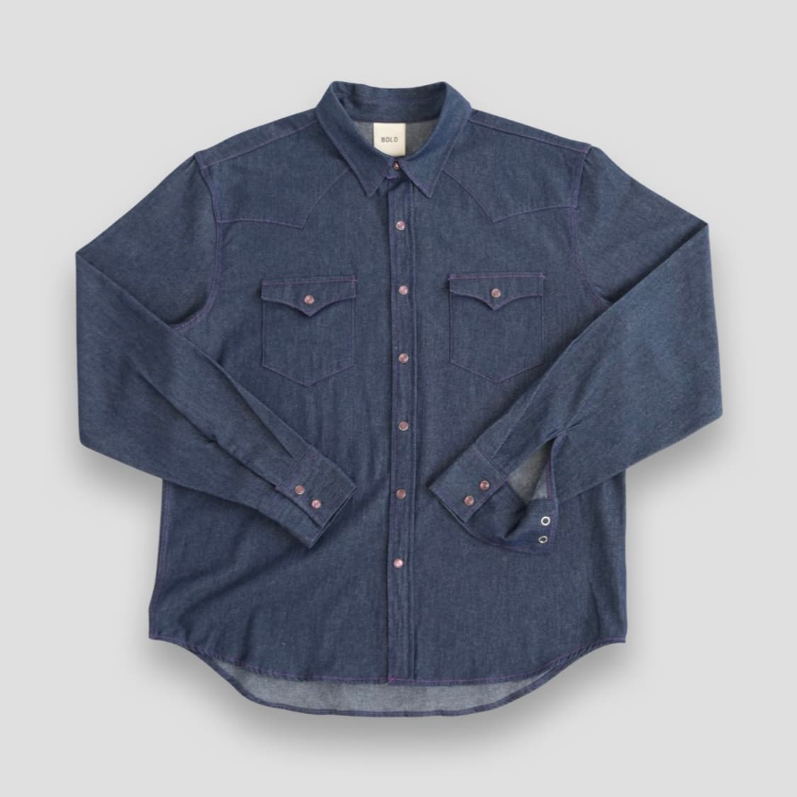 인디고 데님 웨스턴 셔츠 엑스라지 상품이미지2