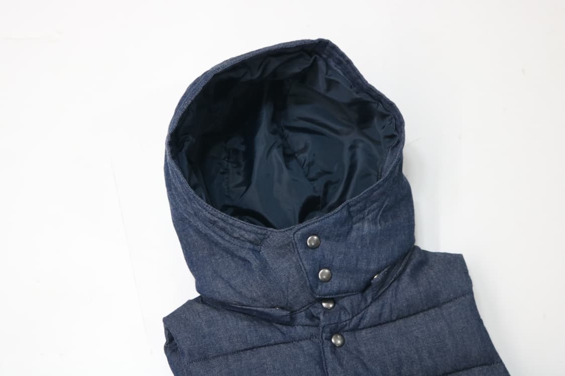 데님 후드 패딩 조끼 상품이미지4