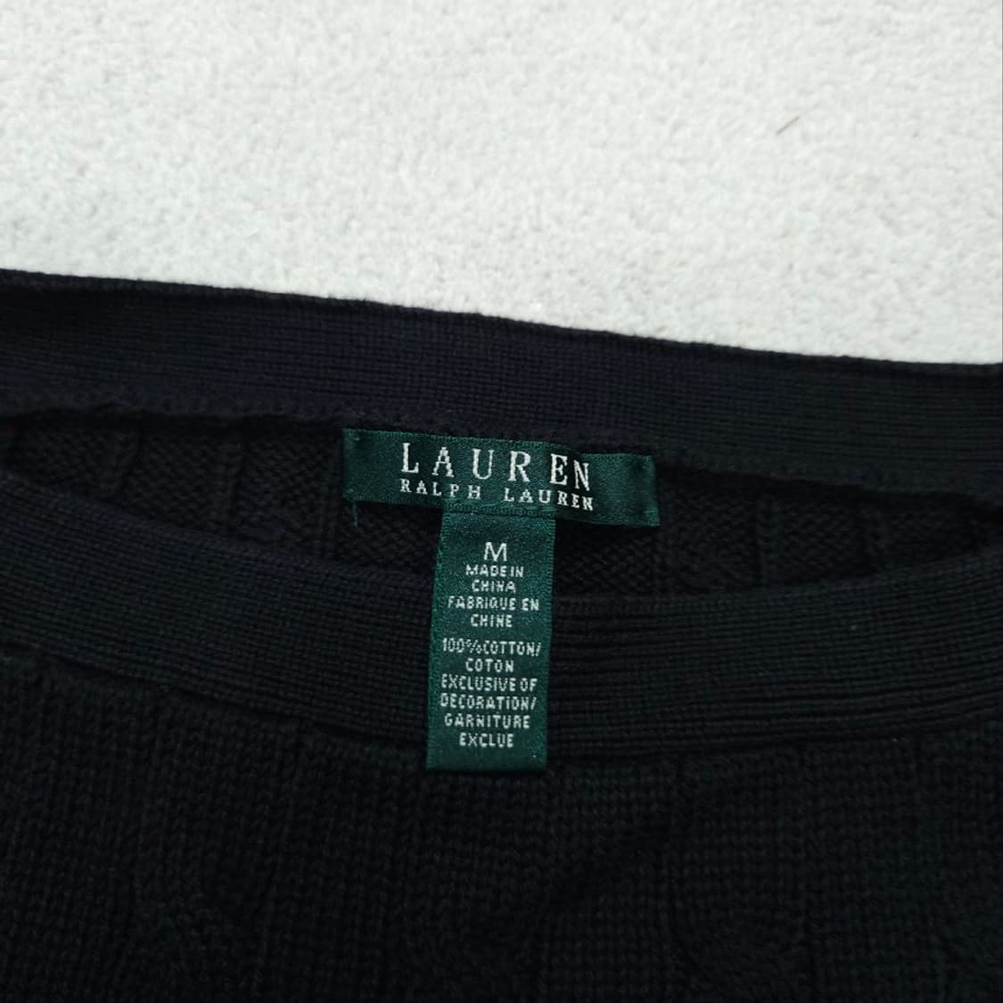 로렌 랄프 로렌 케이블 니트 M 블랙 상품이미지5