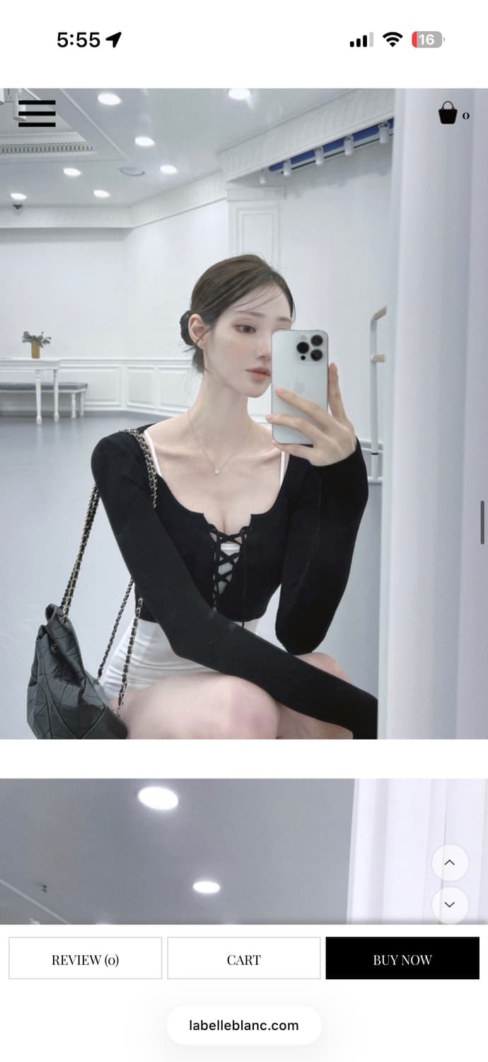 [라벨르블랑] 퓨어 니트 워머 블랙 상품이미지3