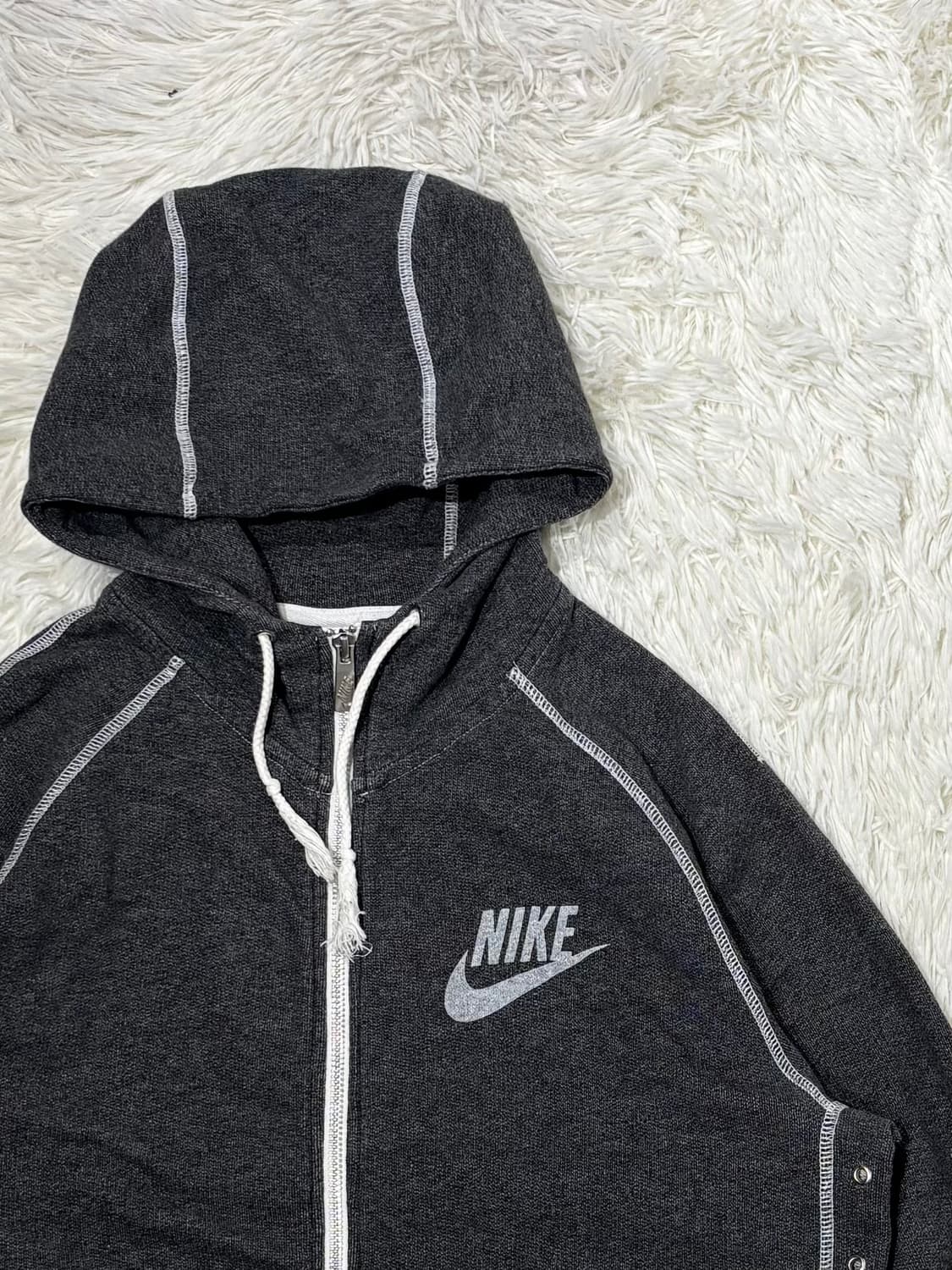 나이키 스티치 디테일 스우시 후드집업 상품이미지5