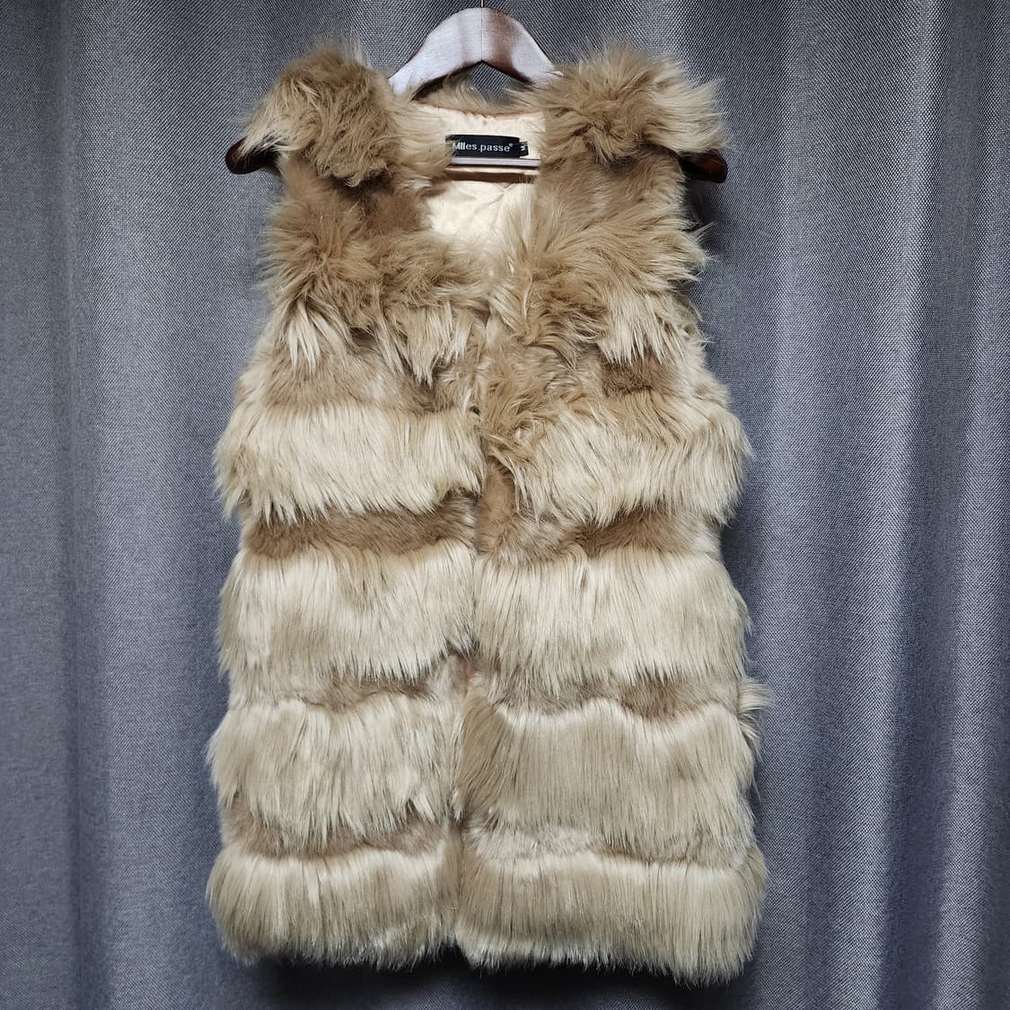 Passe Y2k갸루 퍼 베스트 가디건 상품이미지2