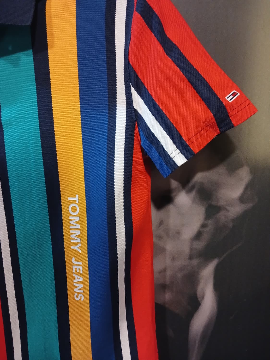 Tommy Jeans 올드스쿨 세로 스트라이프 반팔 카라티  상품이미지3