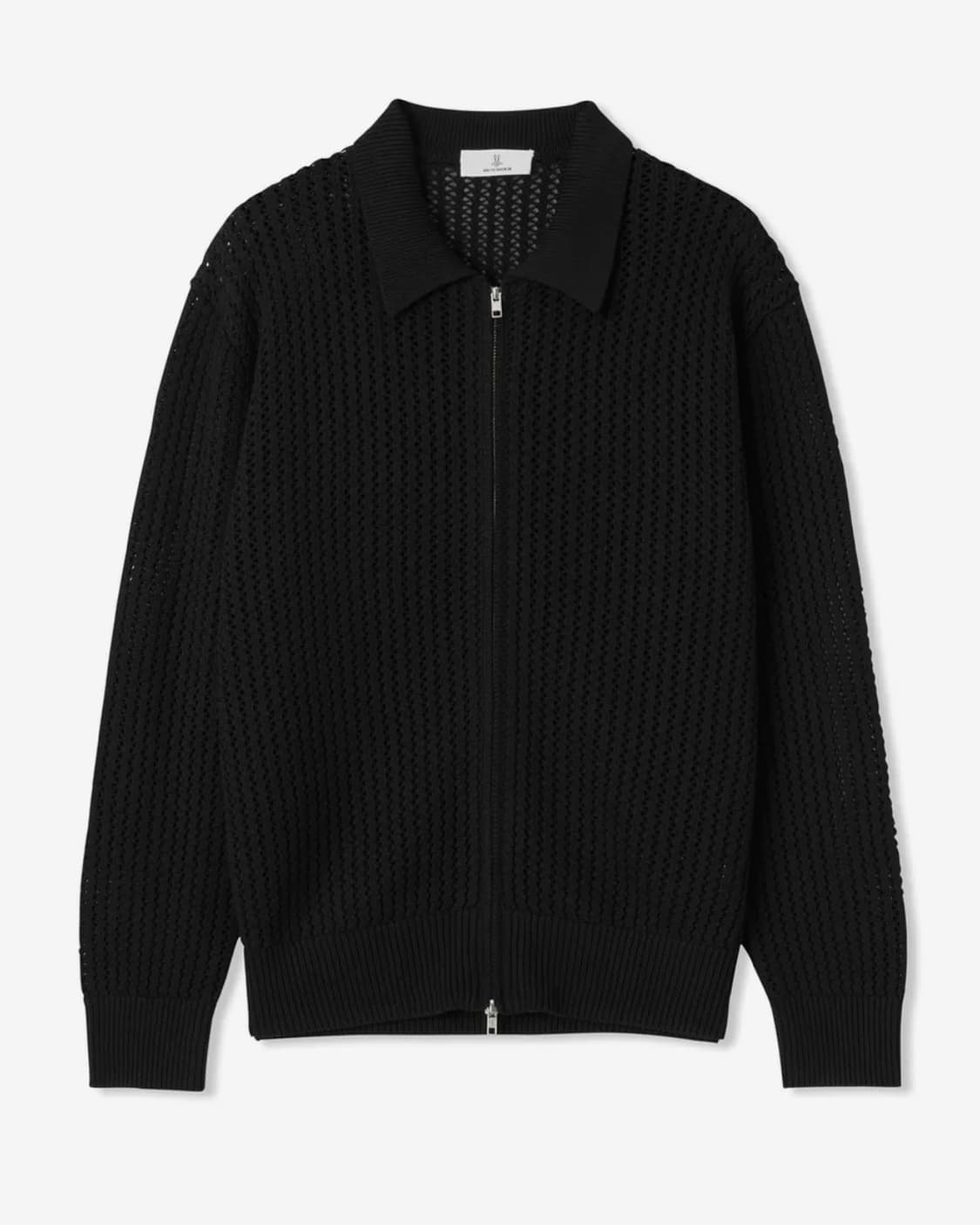 르마드 블랙 니트 집업 가디건 상품이미지2