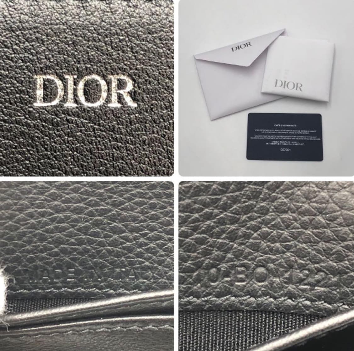 [정품] 디올 CD 아이콘 레더 카드지갑 블랙 풀구성품 상품이미지4