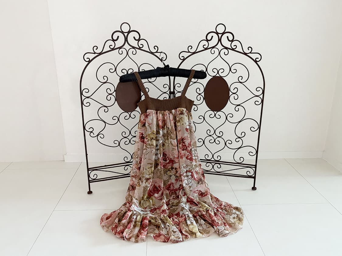 vintage rose chiffon dress 상품이미지1
