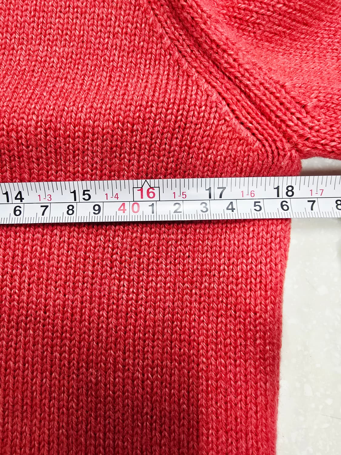 기비  레드 배색 여성 가디건 상품이미지8