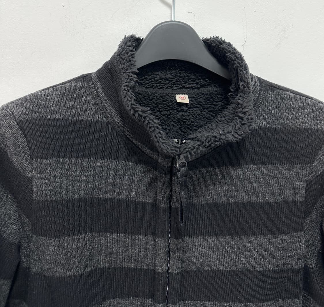 Stripe fur knit zip up  상품이미지6