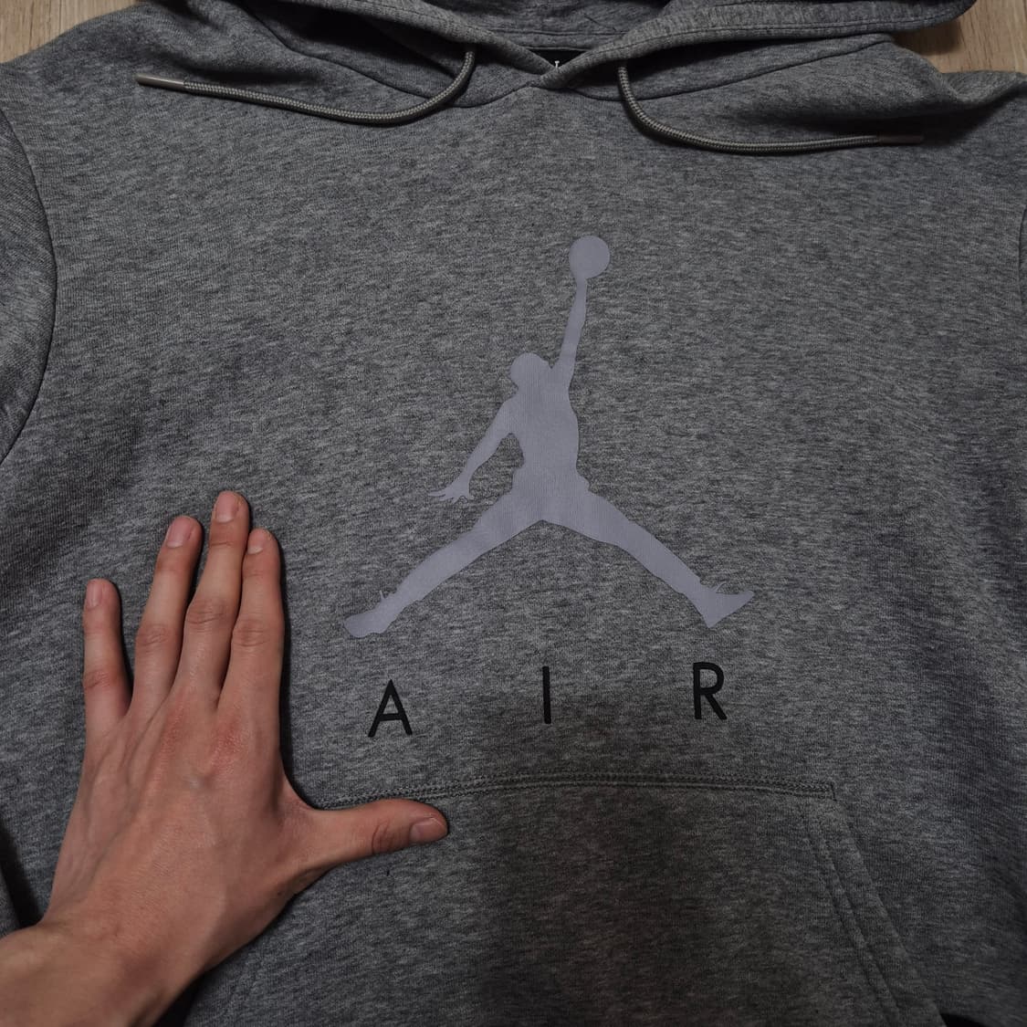 조던 에어 점프맨 빅로고 투톤 배색 기모 후드티 M(95) 상품이미지4