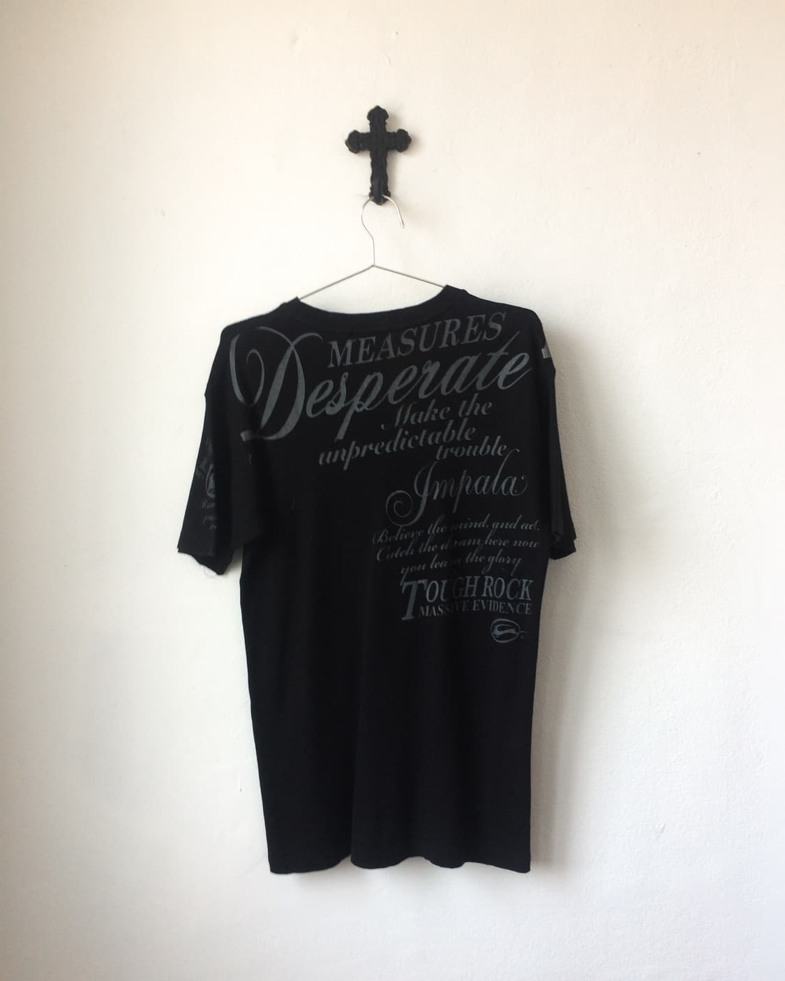 Lettering printing ribbed t shrit 상품이미지4