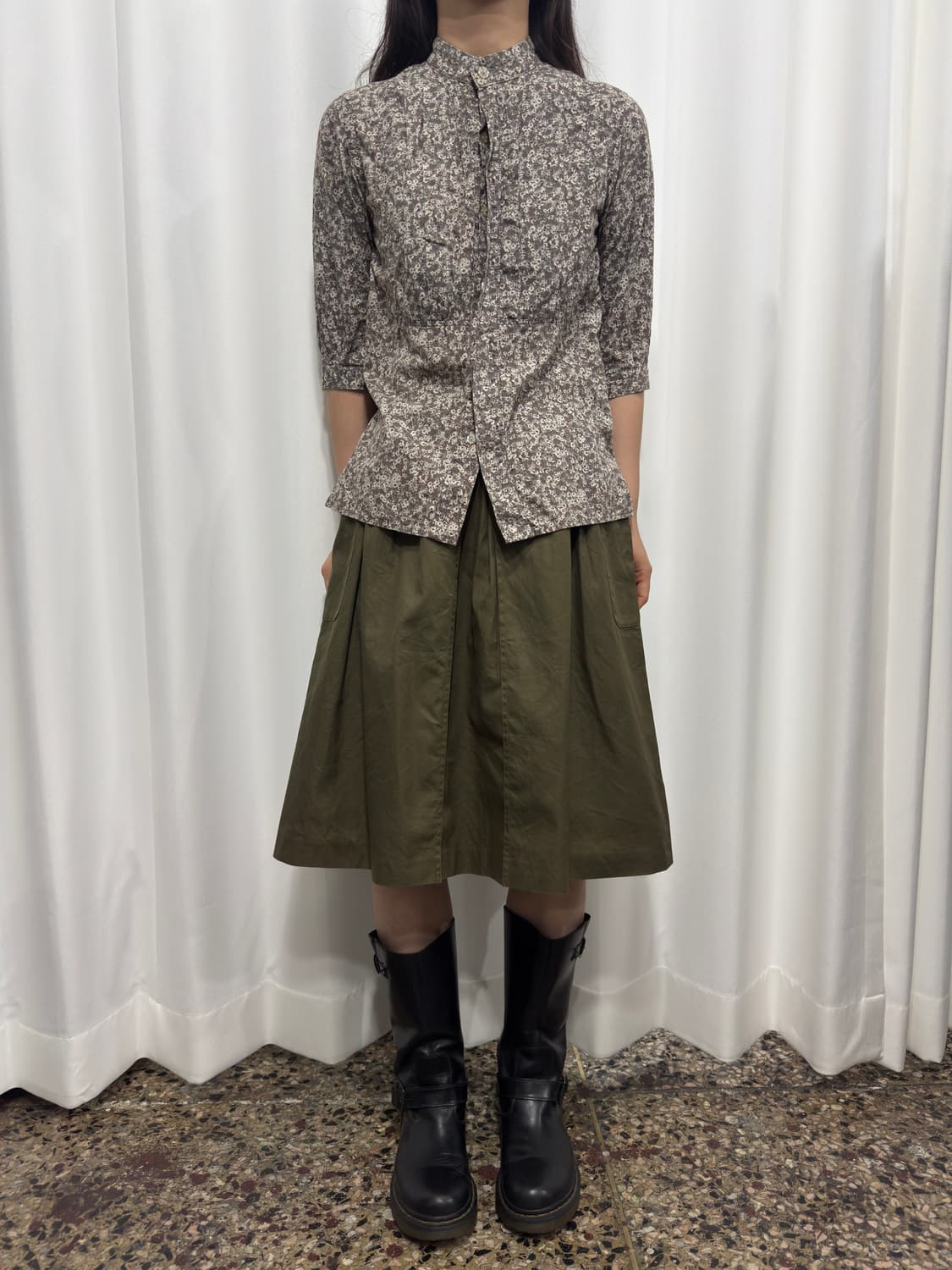 beams boy flower shirt 상품이미지3
