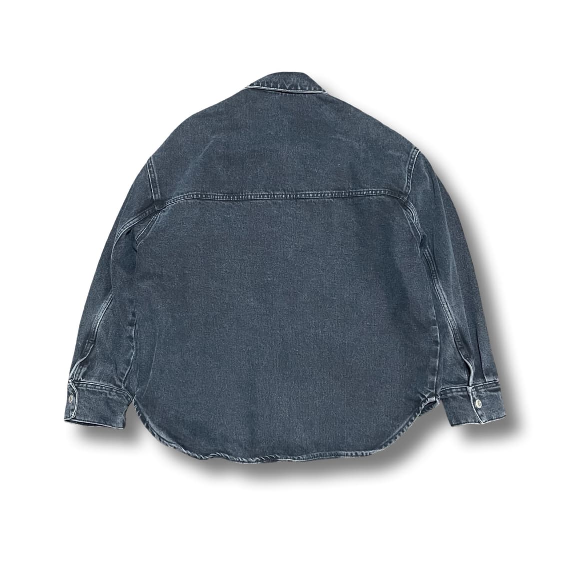 [M] 자라 워싱 숏 데님 자켓 셔켓 상품이미지5