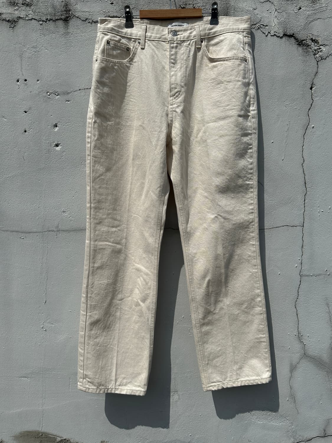 [32] HISHIMOTO 히시모토 아이보리 데님 팬츠 Japan 상품이미지1
