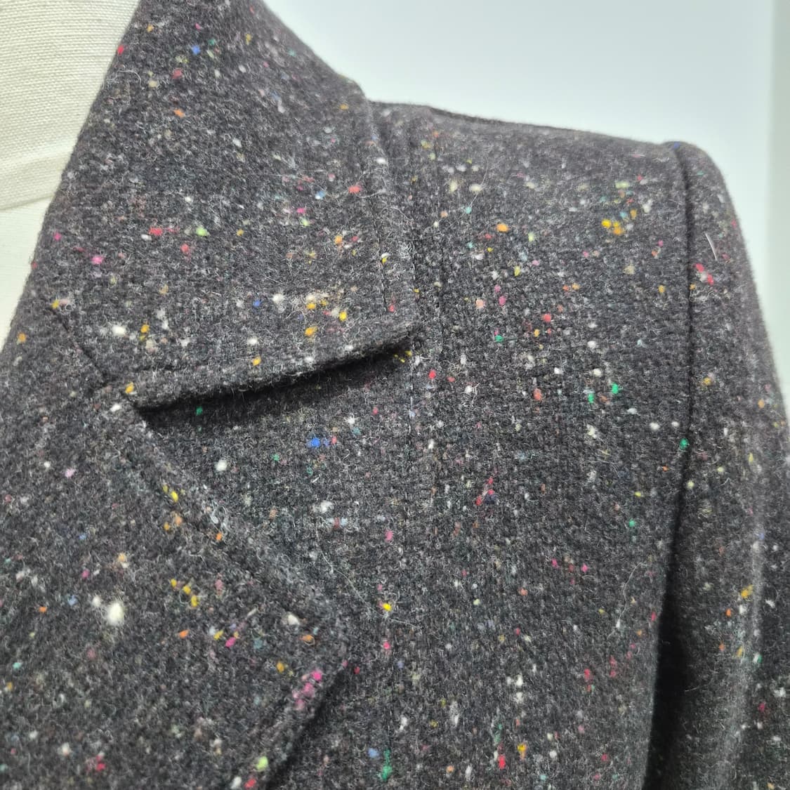 theory 울 실크 캐시미어 혼방 브라운 멀티컬러 더블 코트 상품이미지7