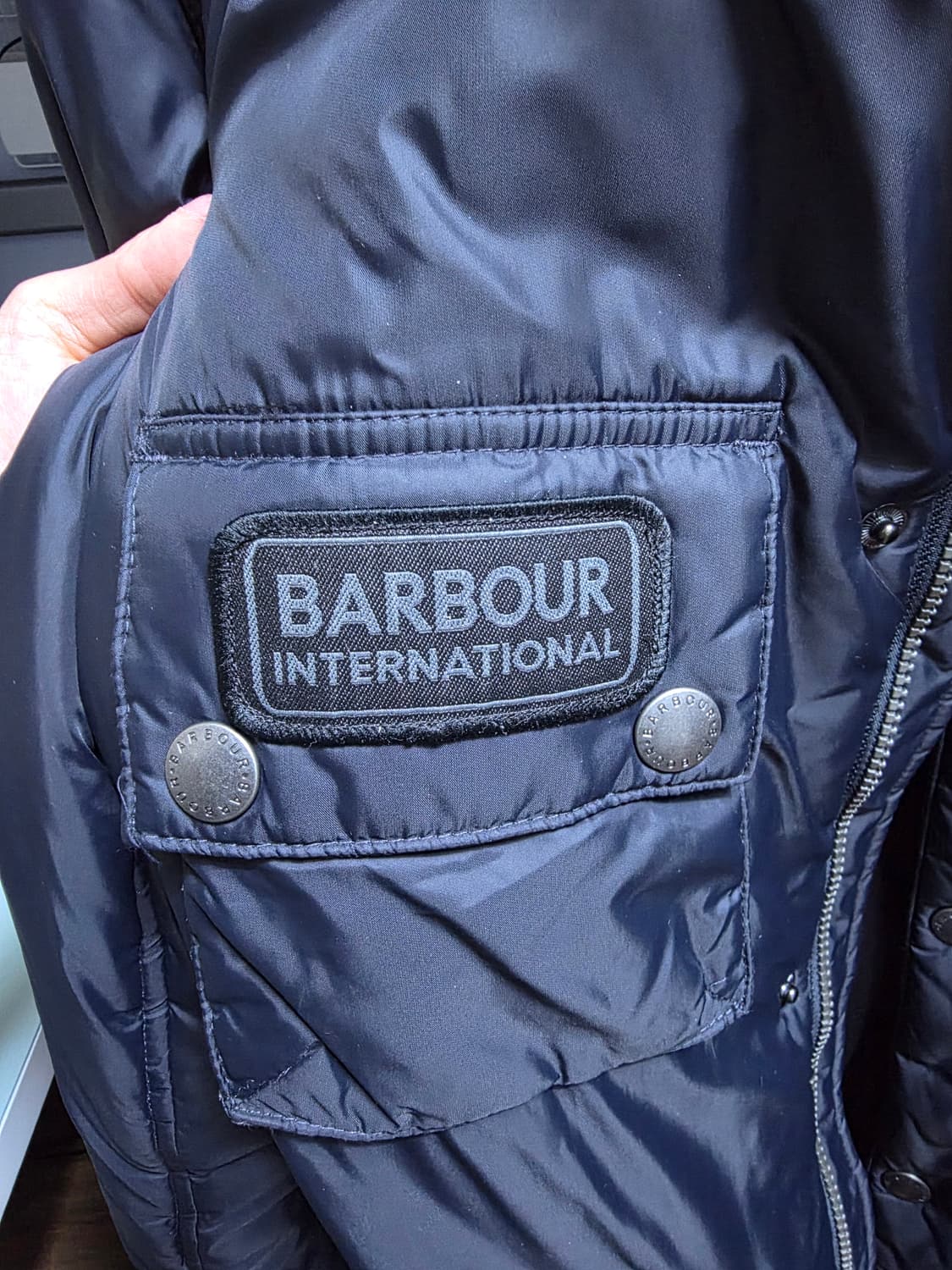 바버 패디드 자켓 M 네이비 상품이미지5