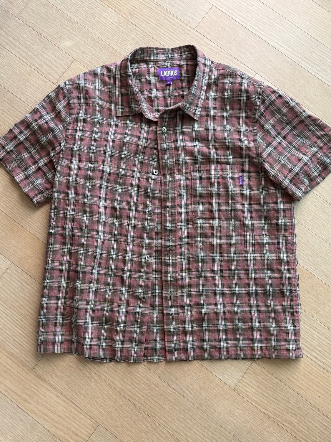 [M] 라브로스 폴 플레드 셔츠 레드 상품이미지2