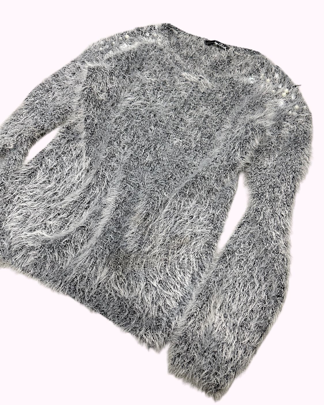 white hairy jewel knit 상품이미지4