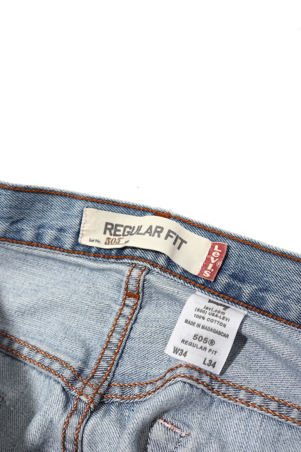 LEVIS 505 연청 레귤러핏 데님 팬츠 size 34 상품이미지4