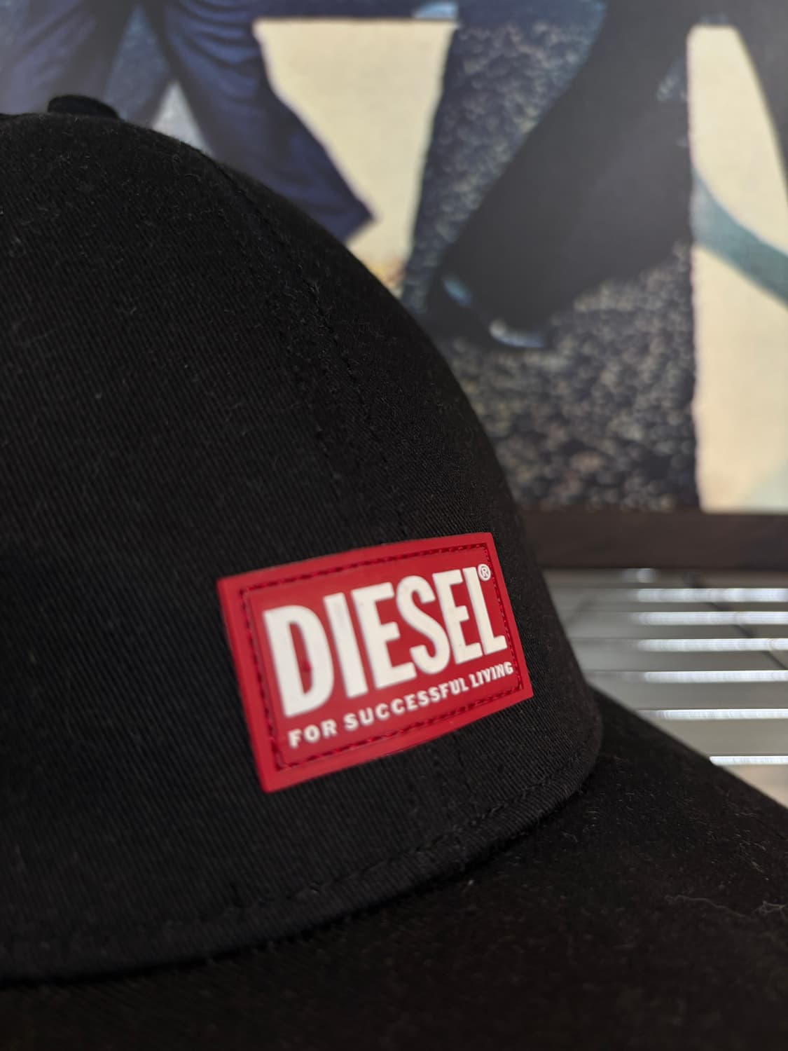 DIESEL 디젤 블랙 로고 볼캡 상품이미지2