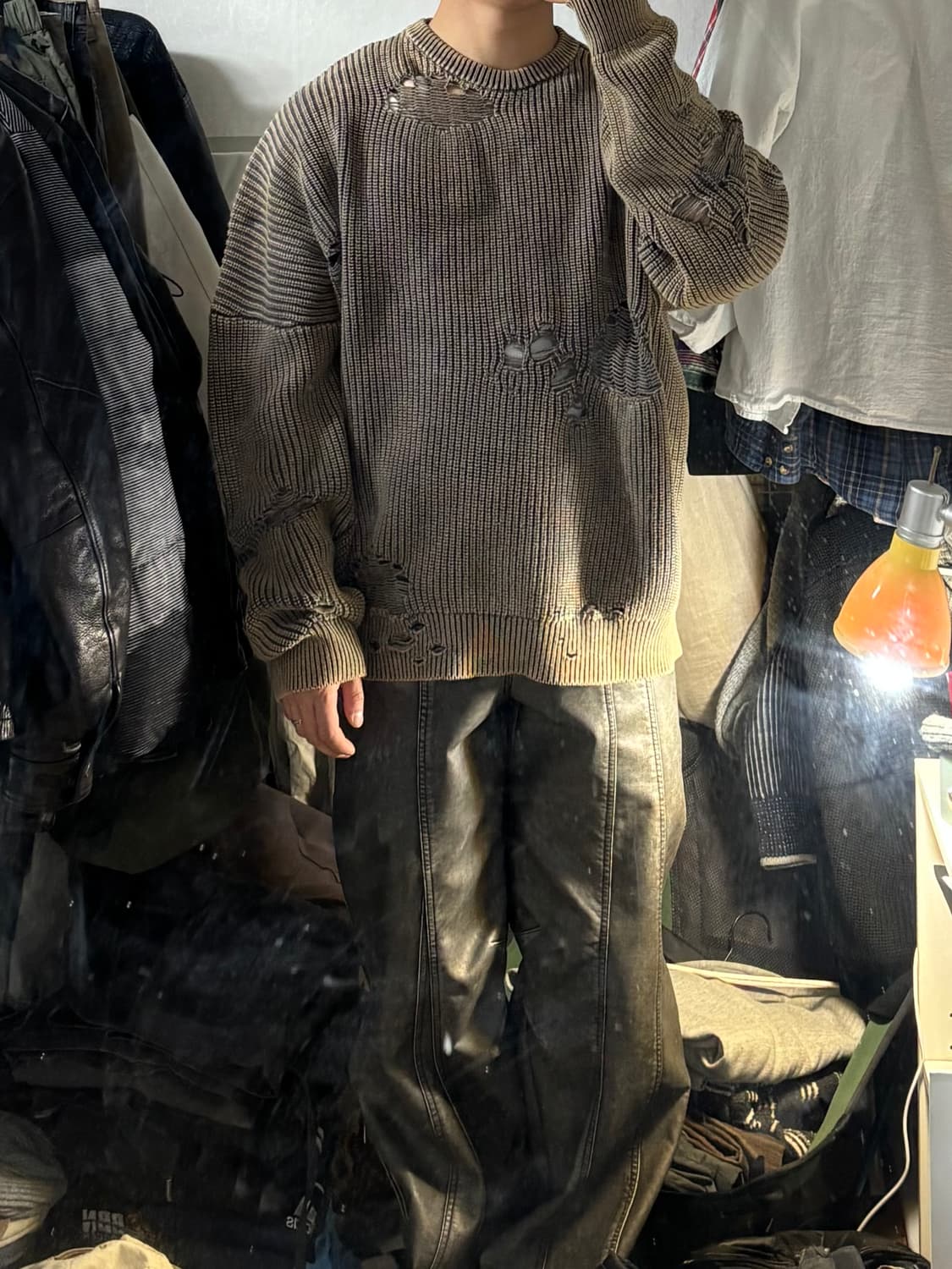 낫포너드 그런지 니트 M 상품이미지1