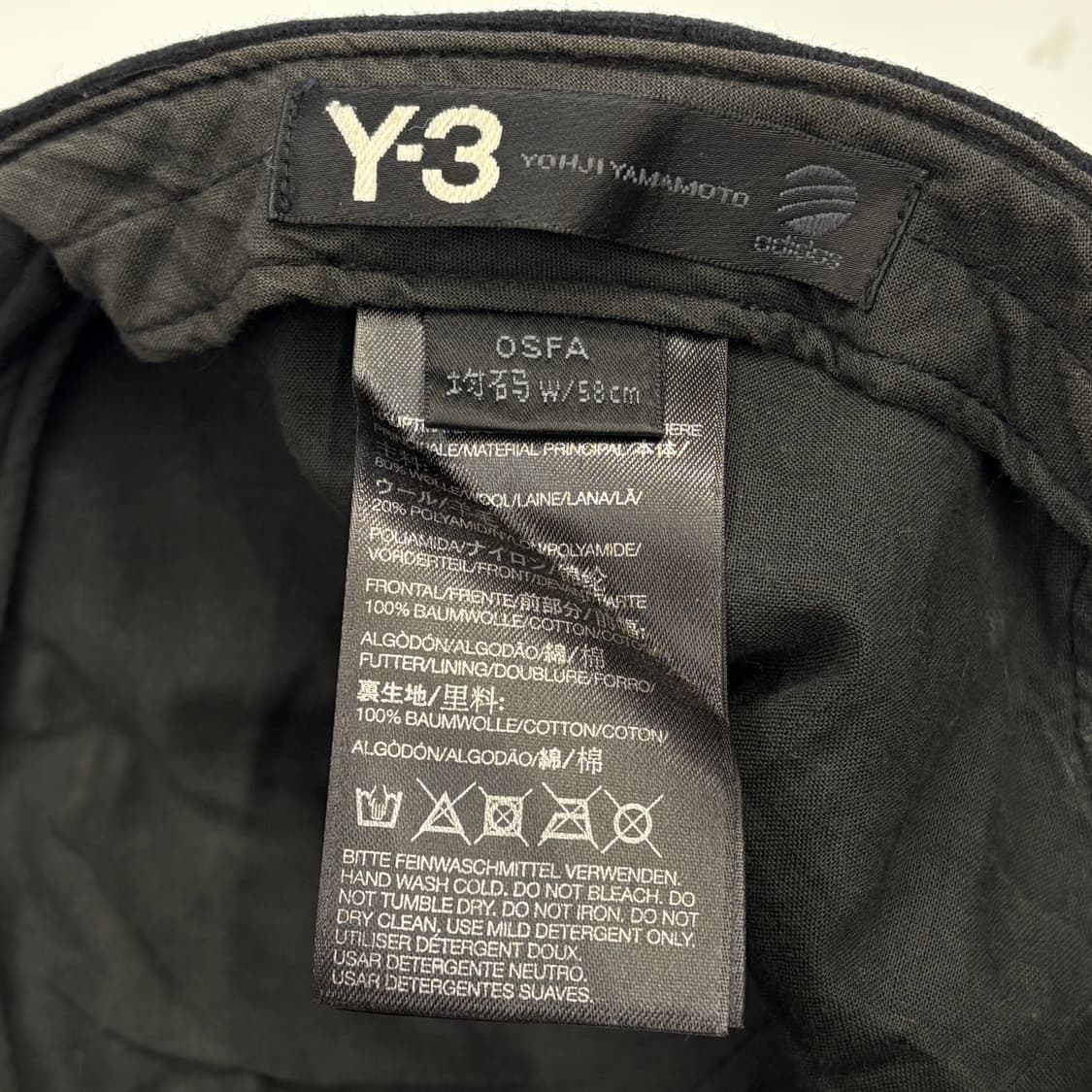 OS Y-3 블랙 볼캡 상품이미지4