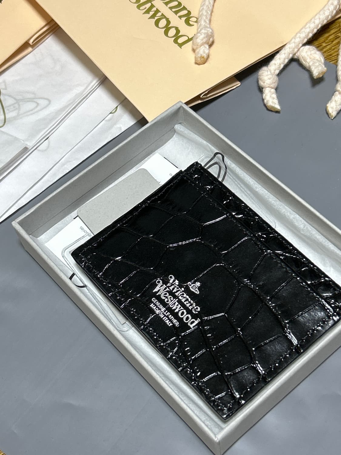 비비안 웨스트우드 크로커다일 카드 지갑(박스/보증서O, 실사용X) 상품이미지4