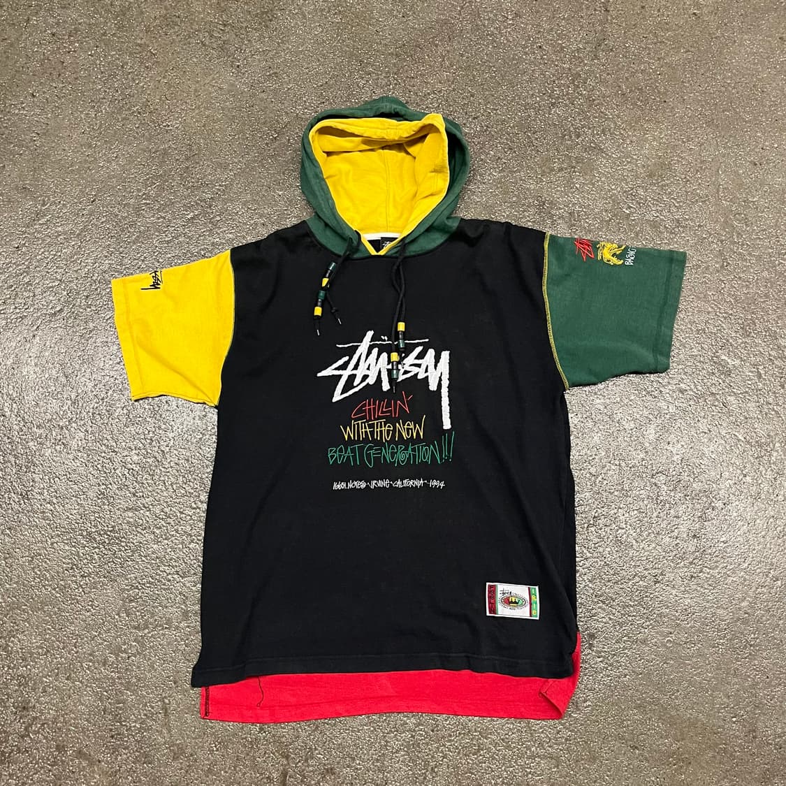 90s 스투시 fellin irie 후드 반팔티 (105) 상품이미지1