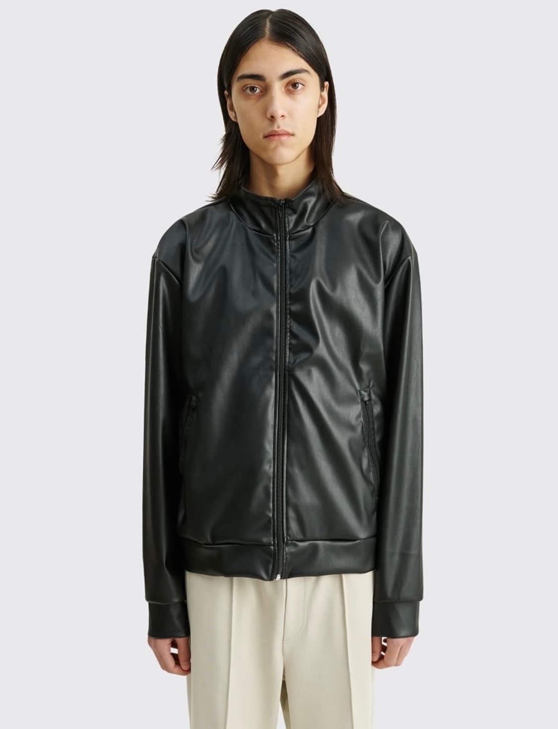 선플라워 트랙탑 레더자켓 상품이미지1