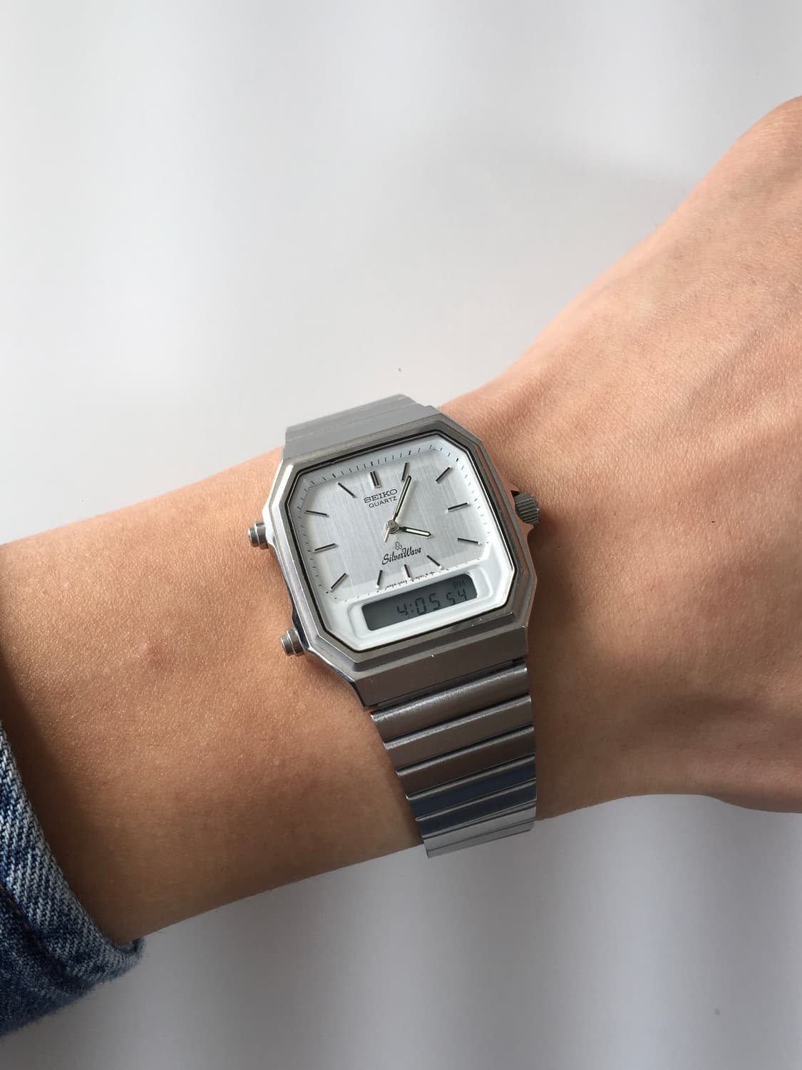 80s seiko silver wave ana-digi quartz 상품이미지1