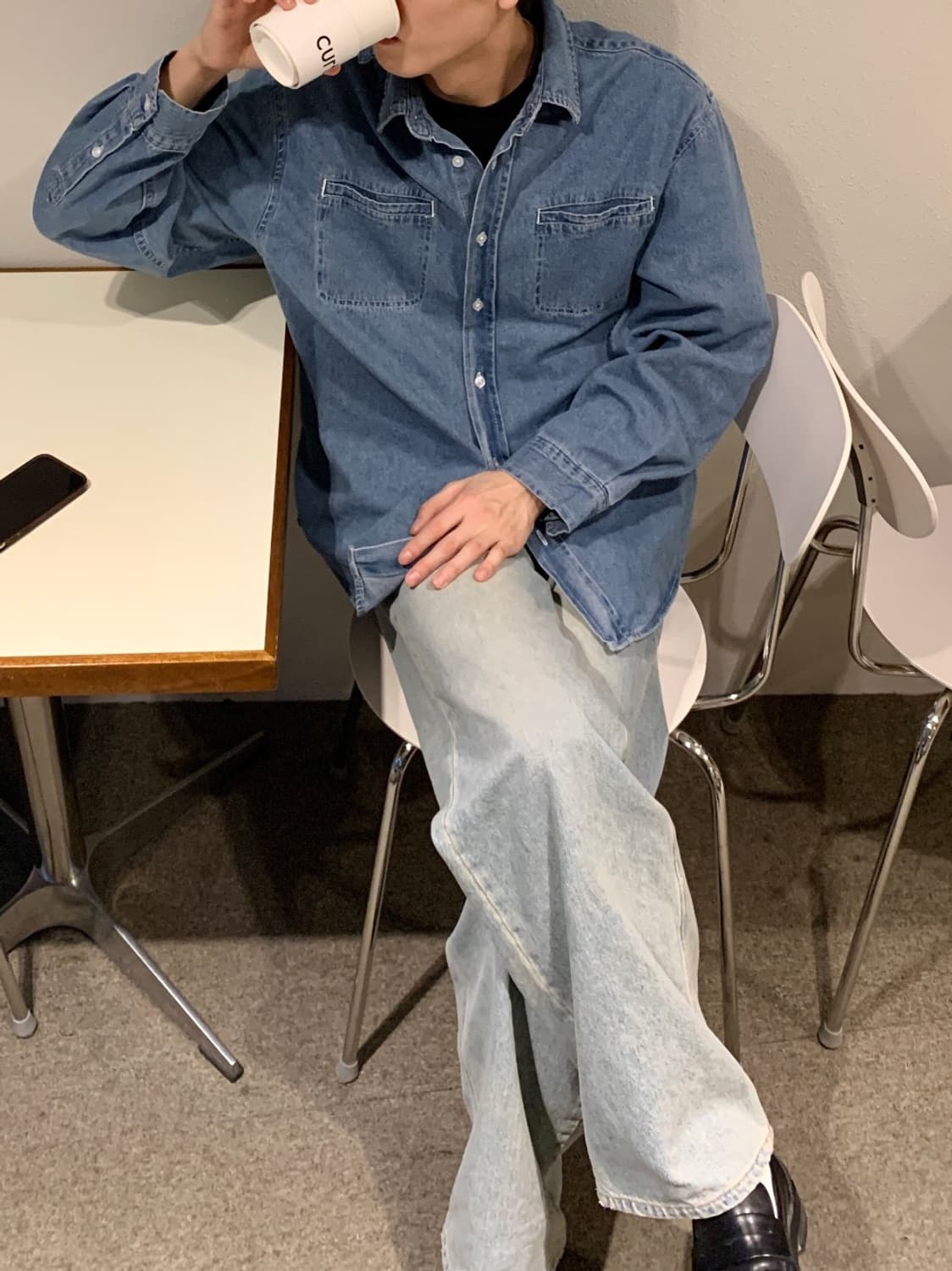 휴즈네스트 스트레이트 데님팬츠s 상품이미지5