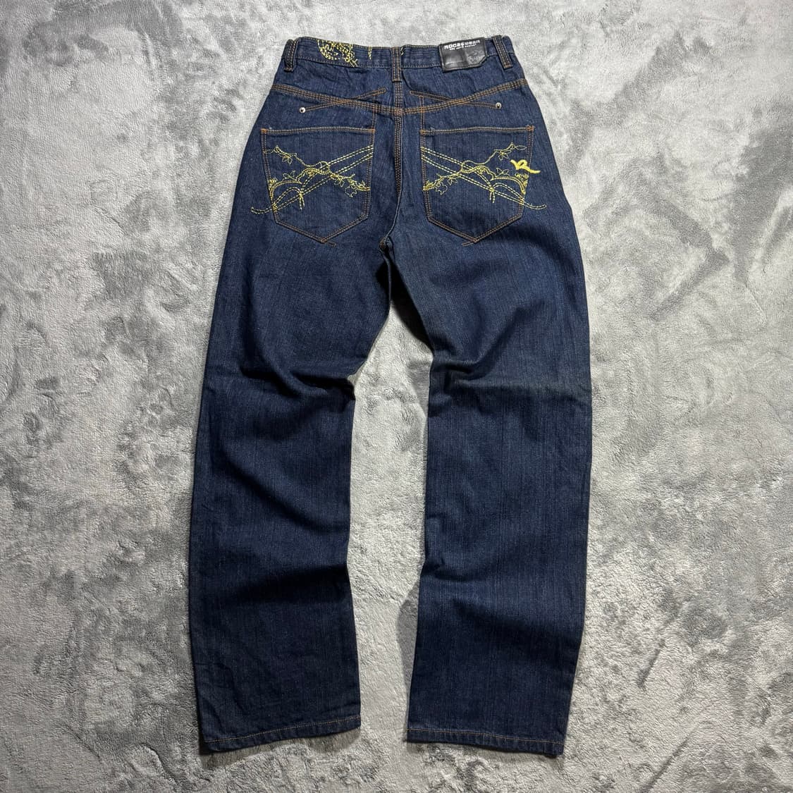 00s 로카웨어 금장 자수 와이드 데님 상품이미지1