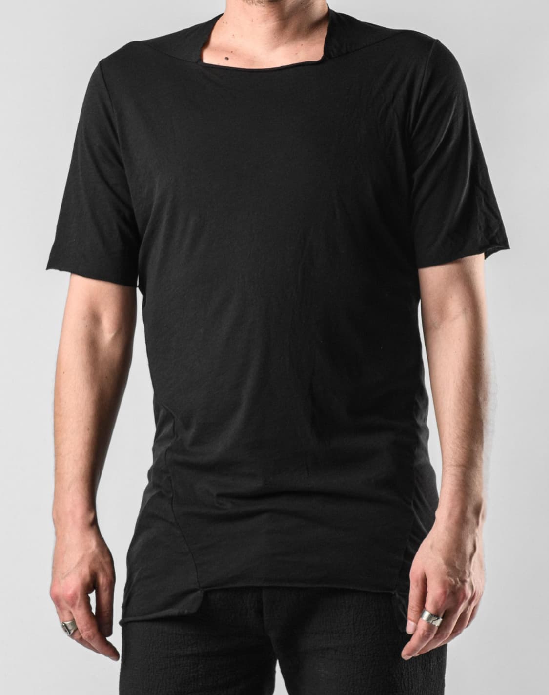 [52] ma+ 엠에이크로스 스퀘어 넥 티셔츠 블랙 상품이미지7