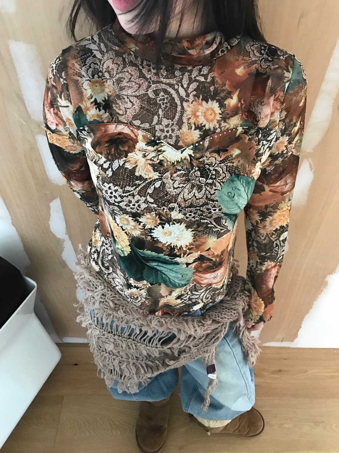vintage net scarf 상품이미지5
