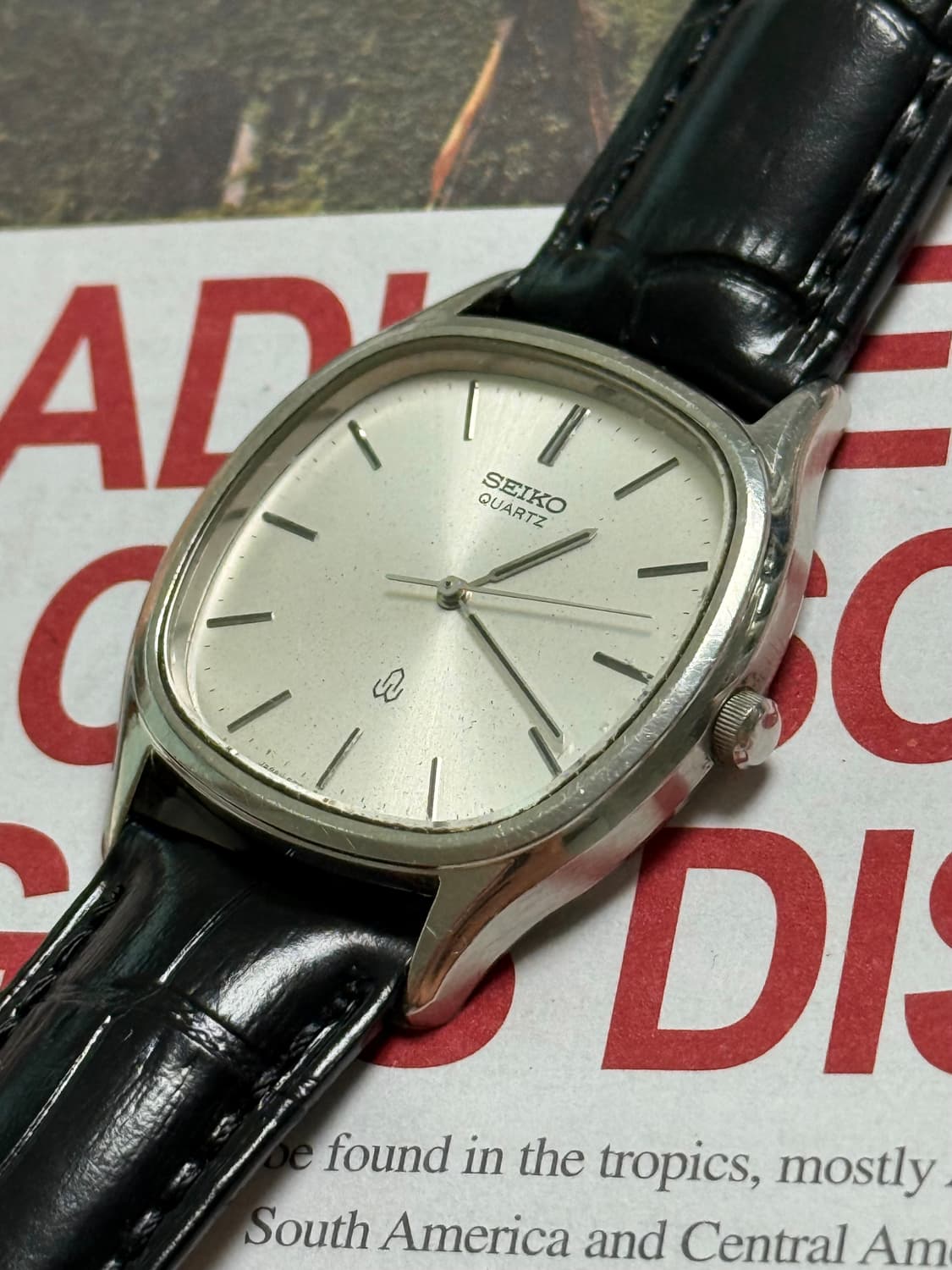 Seiko 세이코 쿼츠 스퀘어 실버 썬 레이 1981 상품이미지5