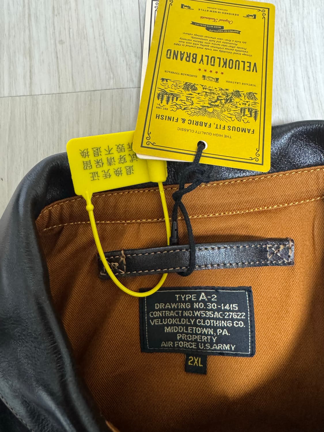 [veluokldly] A-2 말가죽 차심 자켓 2XL 리얼맥코이 복각 상품이미지4