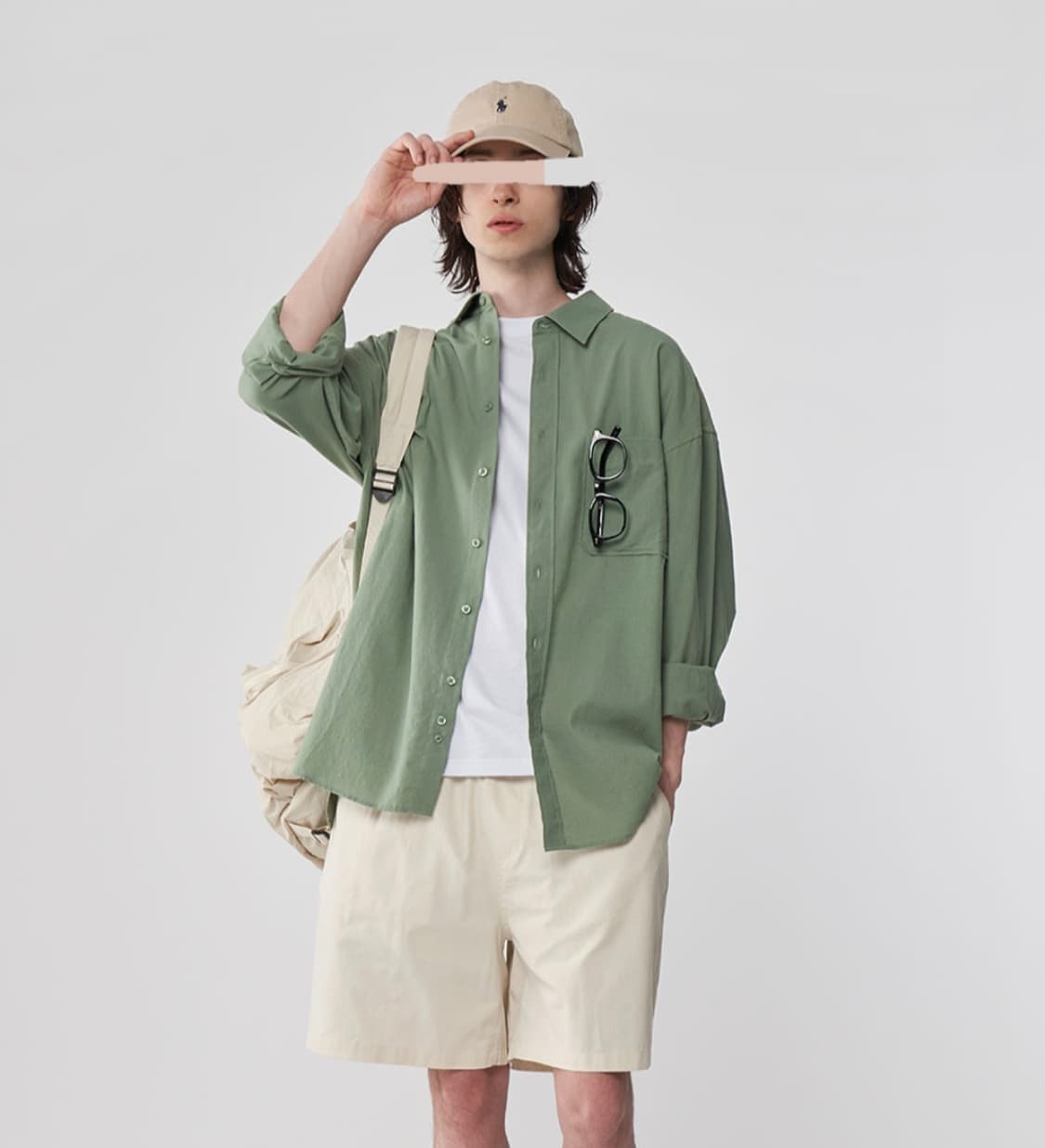 UTPD 시티보이 빅 오버핏 빅사이즈 쿨 린넨 그린 셔츠 M 95 사이즈 상품이미지4