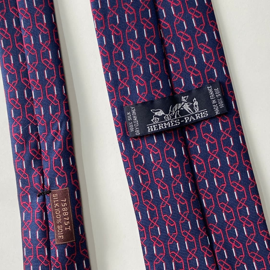 에르메스 명품 정품넥타이(HERMES)7.7cm 상품이미지5
