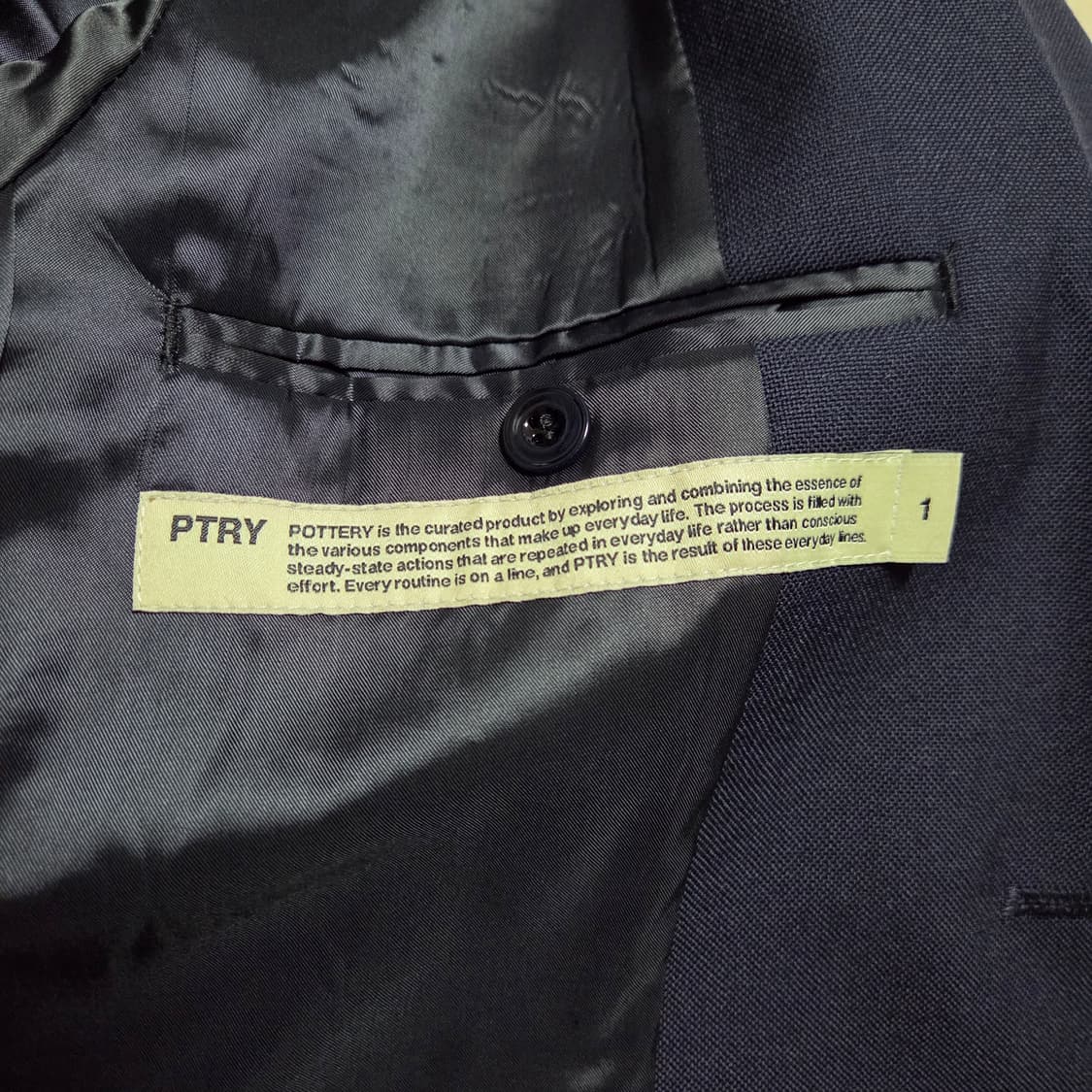 [1] 포터리 울 싱글 브레스티드 금장 자켓 다크네이비 / 재킷 상품이미지7