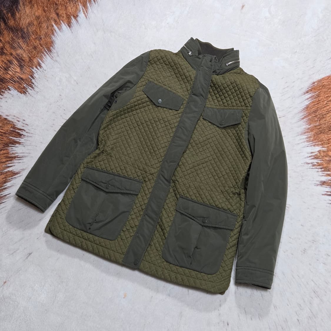 베네통 코리아 카키 야상 누빔 점퍼 상품이미지1