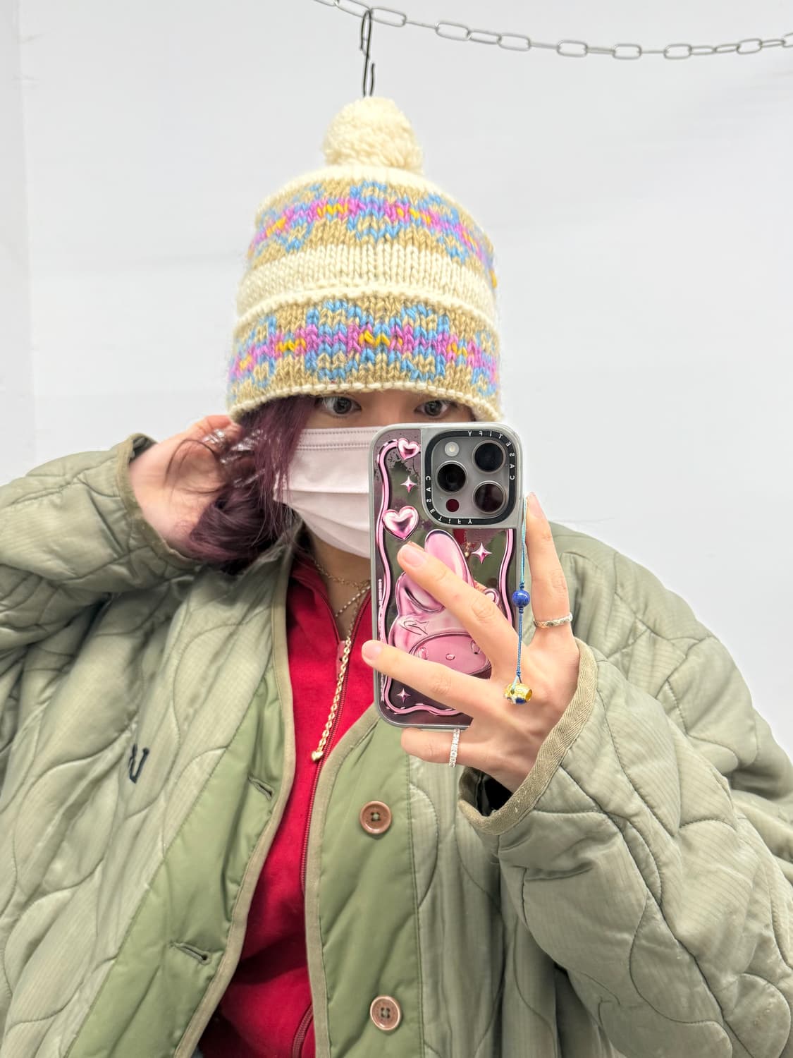 울 100 모리 핸드메이드 방울 비니 상품이미지1